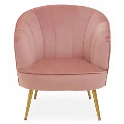 Yolanda Pink Velvet Chair