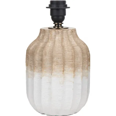Amalia Natural Ombre Textured Stoneware Table Lamp