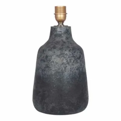 Textured Volcanic Effect Grey Stoneware Table Lamp