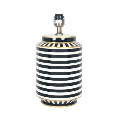 Mono Black and White Tall Ceramic Custom Table Lamp