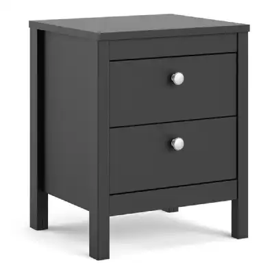 Finish Simple 2 Drawer Bedside Table