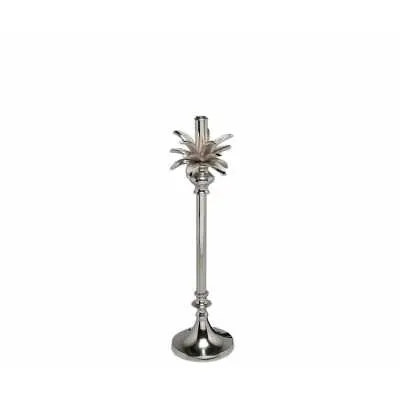 Nickel Metal Palm Tree Table Lamp