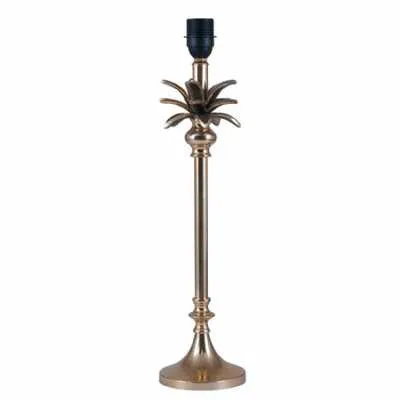 Gold Metal Palm Tree Table Lamp