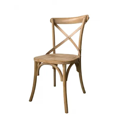 Reclaimed Elm Cross Back Dining Chair