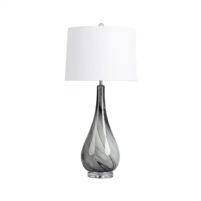 76cm Black And White Glass Table Lamp