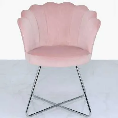 Ayla Shell Back Chair Light Pink