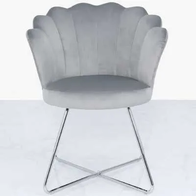 Ayla Shell Back Chair Light Silver