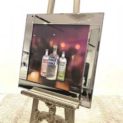 3D Absolute Vodka Glitter Wall Art Mirror