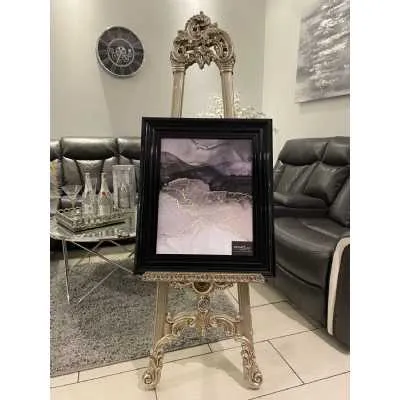 Black And Gold Marble Abstract Wall Art Black Frame