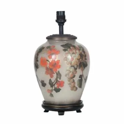 Fruit and Flower Small Glass Table Lamp