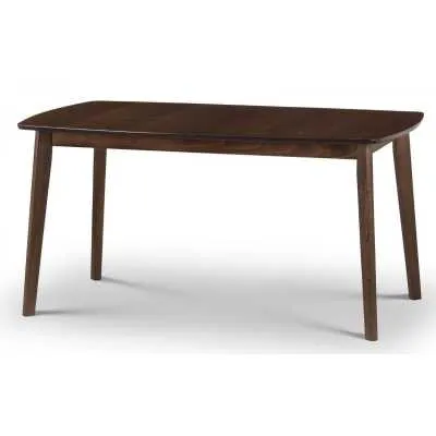 Modern Walnut Finish Dark Wood Large Extending Dining Table 150 to 195cm