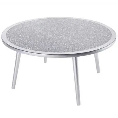 Crystal Filled Round Coffee Table 40Cm