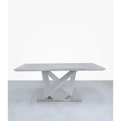 Aston Rect Marble Effect Dining Table White