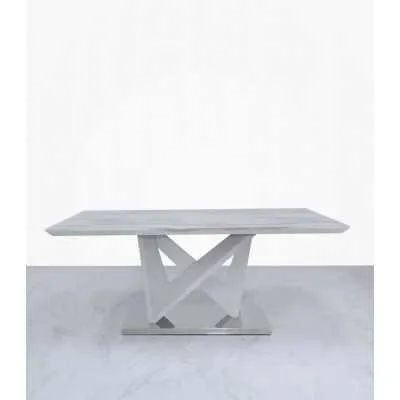 Aston Rect Marble Effect Coffee Table White