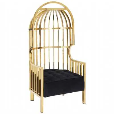Horizon Cage Design Chair Gold