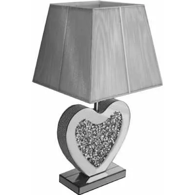 Falcon Crushed Stone Mirror Table Heart Lamp