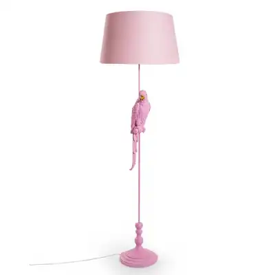 Pink Parrot Floor Lamp