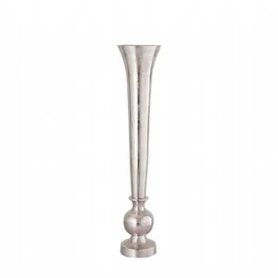 Luxe 100cm Fluted Vase Nickel