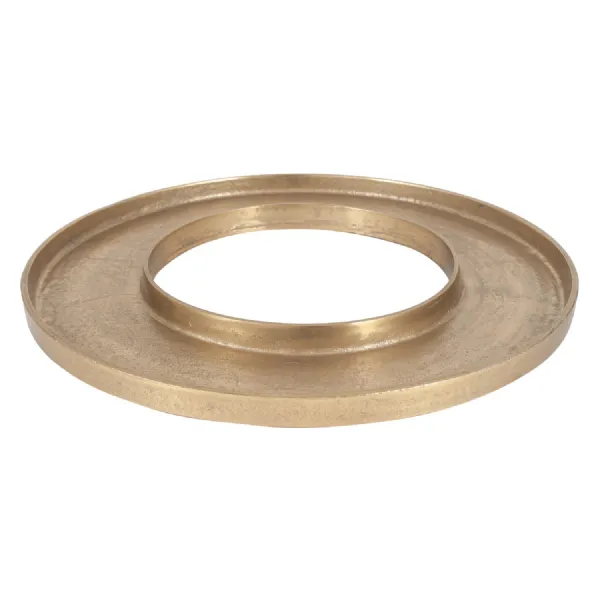 Round Antique Gold Metal Ring Display Platter