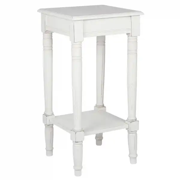 White Pine Wood Square Accent Table K D