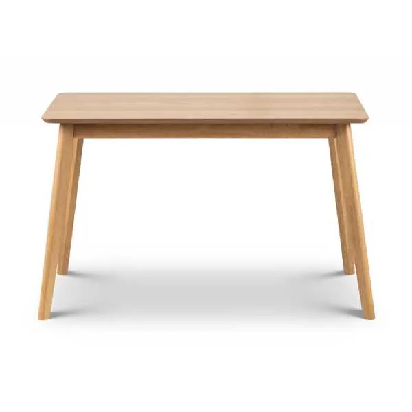Boden Oak Veneer Rectangular Table With Tapered Legs