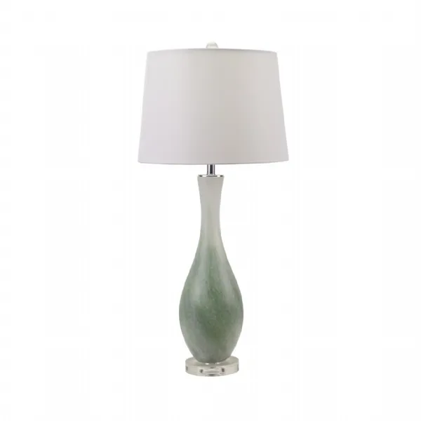 76cm Light Green And White Glass Table Lamp