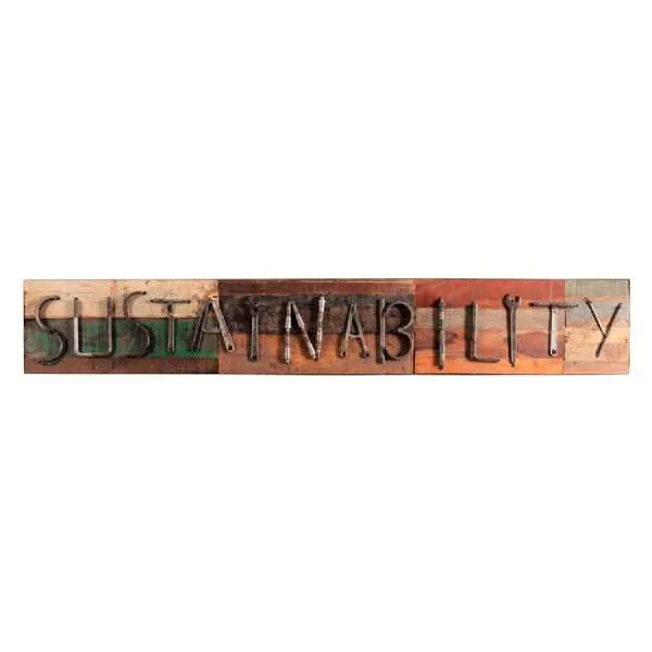 Upcycled Lighting And Furniture Sustainability Sign