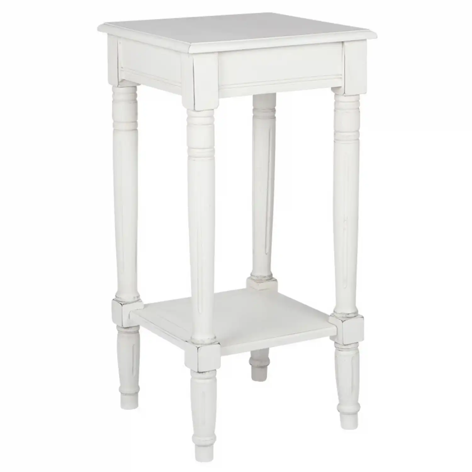 White Pine Wood Square Accent Table K D