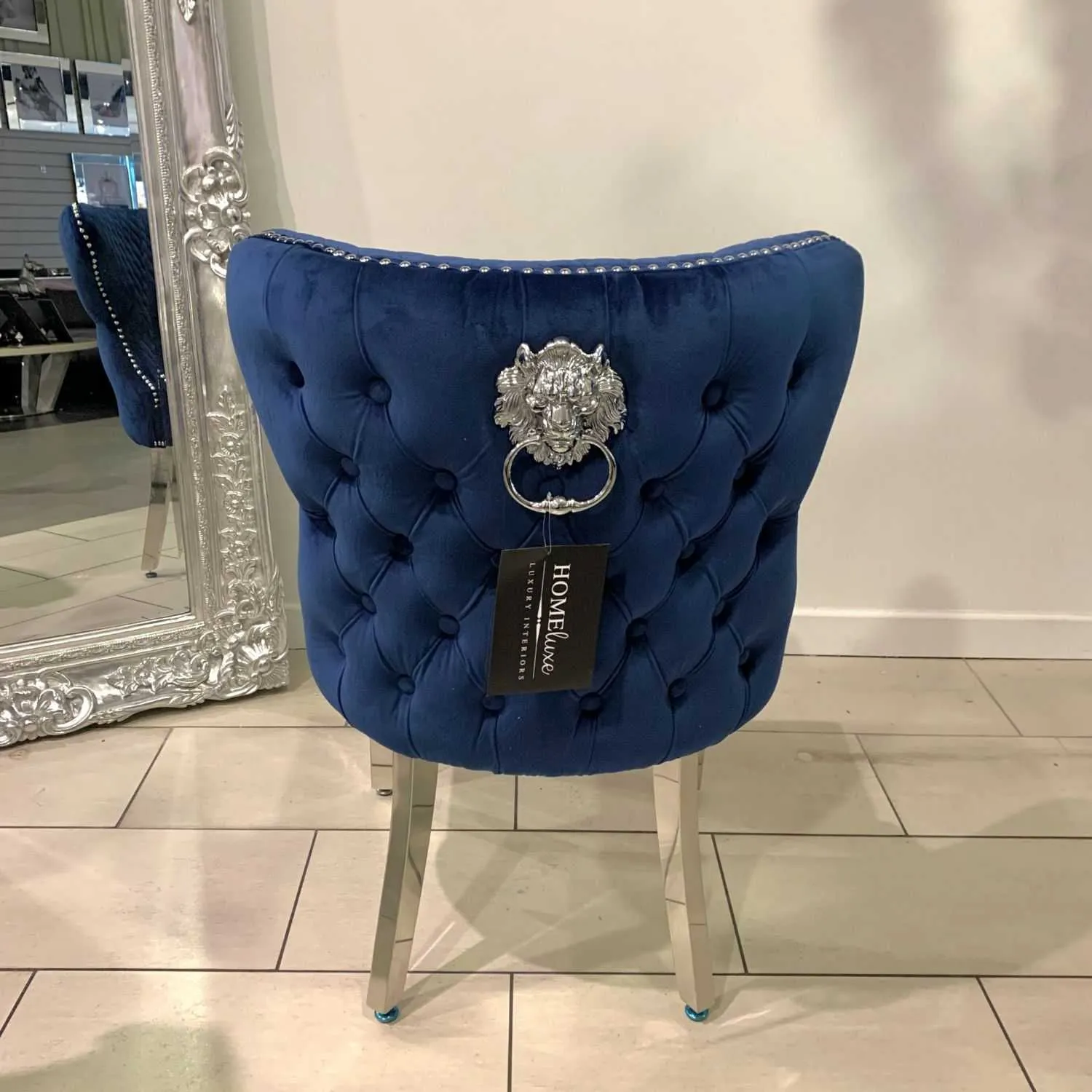 Valencia Fabric Dining Chair Royal Blue