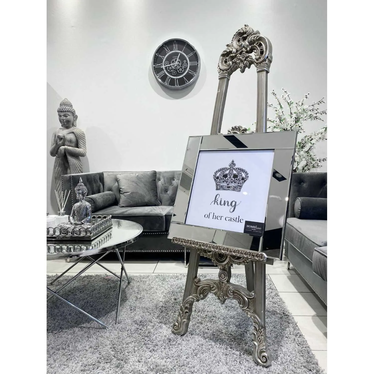 King Of Her Castle Wall Art Mirror Frame