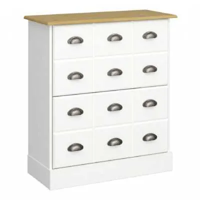 Nola Shoe Cabinet White And Pine
