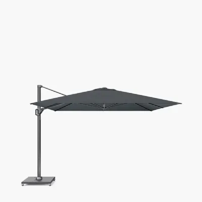 Faded Black 3.5m Square Outdoor Cantilever Parasol