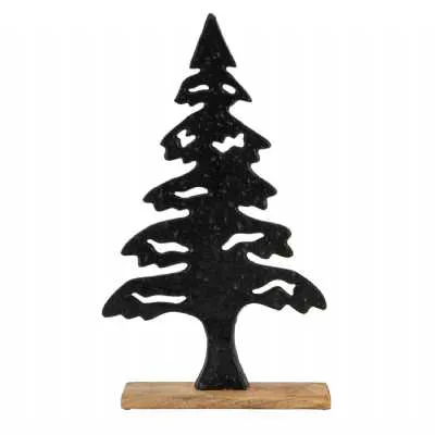The Noel Collection Large Cast Tree Black Ornament