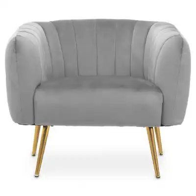 Larissa Grey Velvet Chair