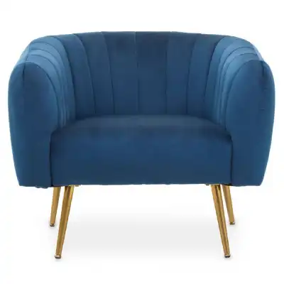 Larissa Blue Velvet Chair