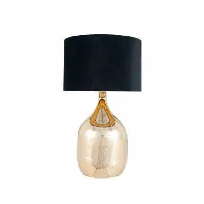Champagne Gold Glass Dual Light Table lamp