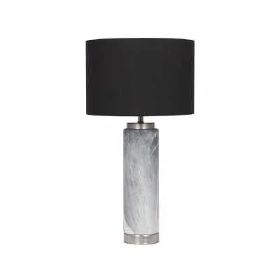 Grey Marble Effect Tall Ceramic Table Lamp