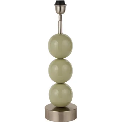 Sofia Sage and Silver Enamel 3 Ball Table Lamp