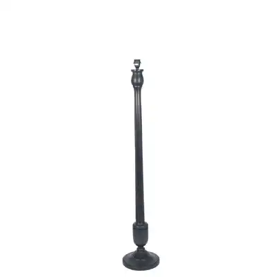 Black Tall Candle Stick Wooden Floor Lamp Base