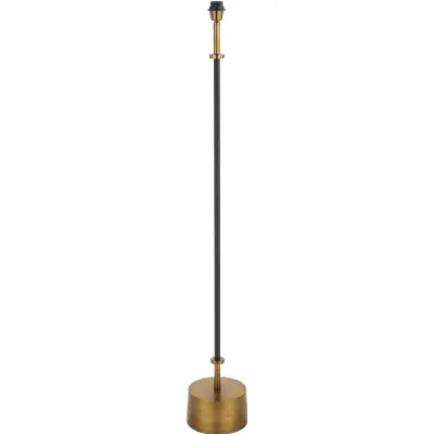 Black Croc and Antique Brass Metal Floor Lamp Base Only