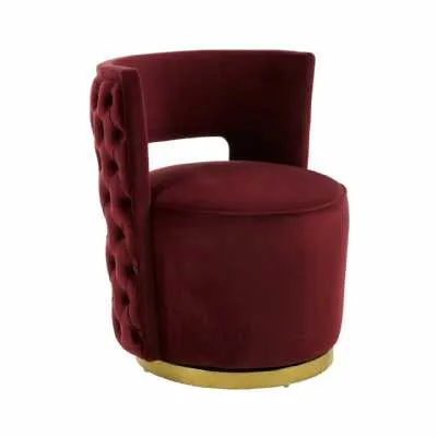 Bola Wine Velvet Chair