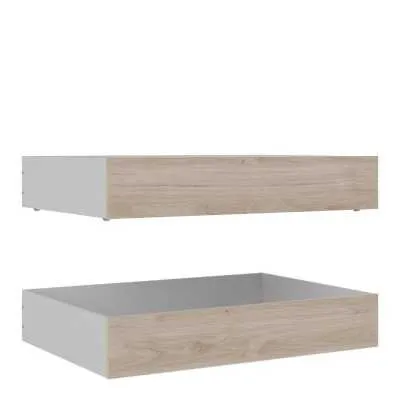 Set of 2 Underbed Drawers (for Single or Double beds) in Jackson Hickory Oak