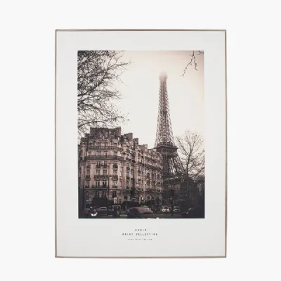 Paris Print with Silver Framed Wall Art
