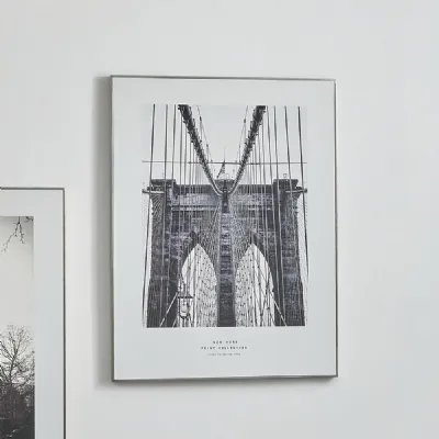 Silver Frame New York Print Wall Art