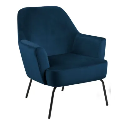 Melissa Lounge Chair in Navy Blue