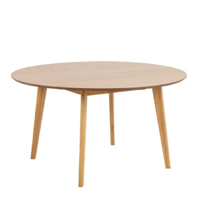 Roxby Round Dining Table in Oak 140x76cm