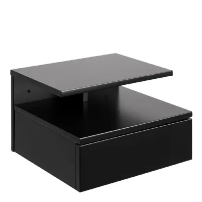 Ashlan Bedside Table with 1 Drawer in Black