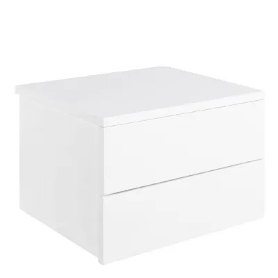 Avignon Bedside Table with 2 Drawers in White