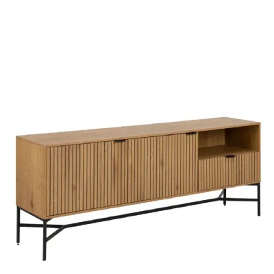 Jaipur Sideboard with 2 Doors and 1 Drawer in Black