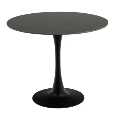 Malta Round Dining Table in Black